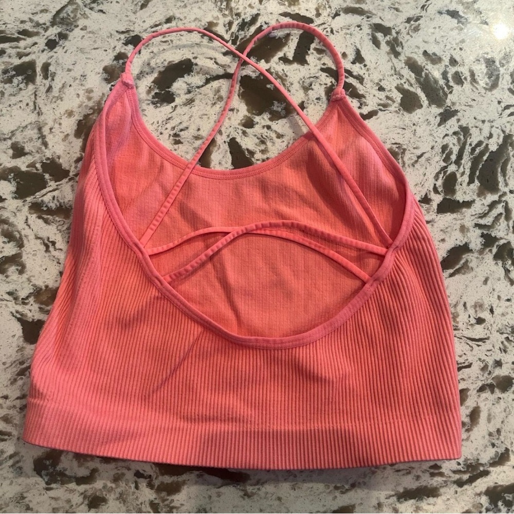 Colsie Coral Strappy Bralette